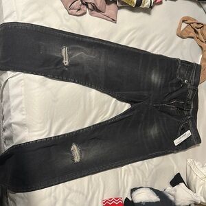 Women’s Black Distressed Jeans